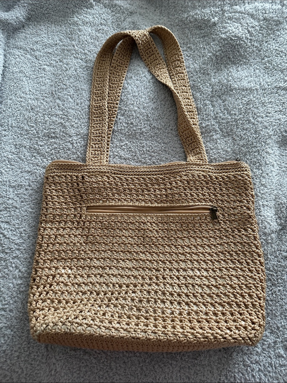 The Sak Woven Shoulder Bag in Tan